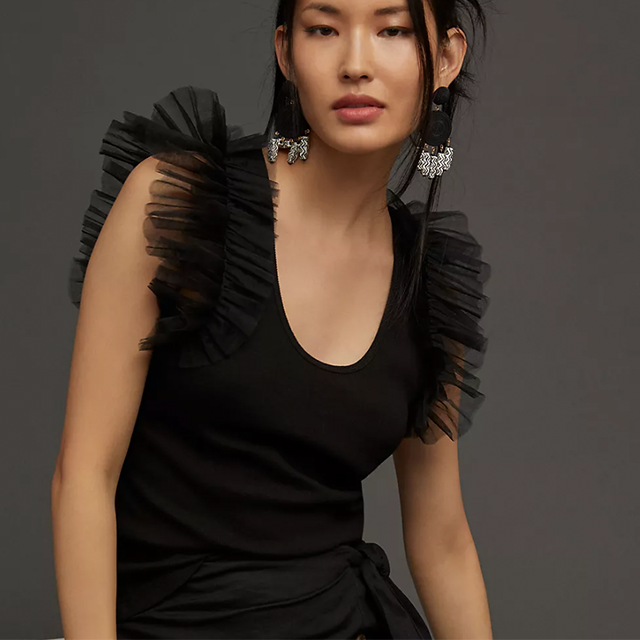 Tulle Sleeve Tank